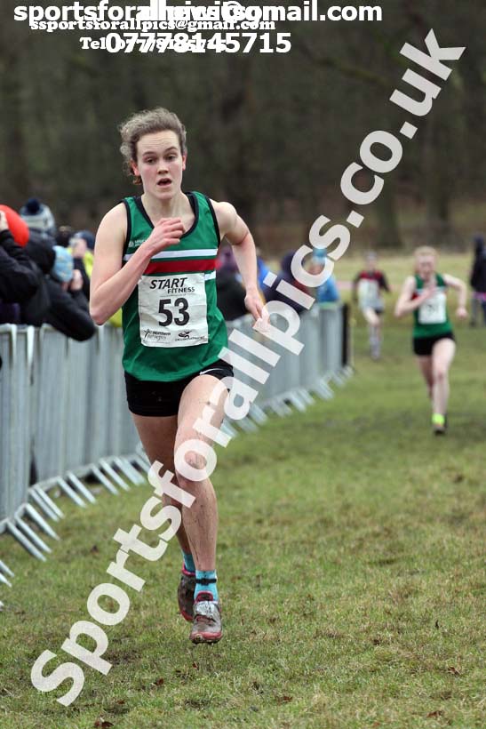 Junior womens 2018 Northern Cross Country Champs., Harewood House, Leeds. Photo: David T. Hewitson/Sports for All Pics